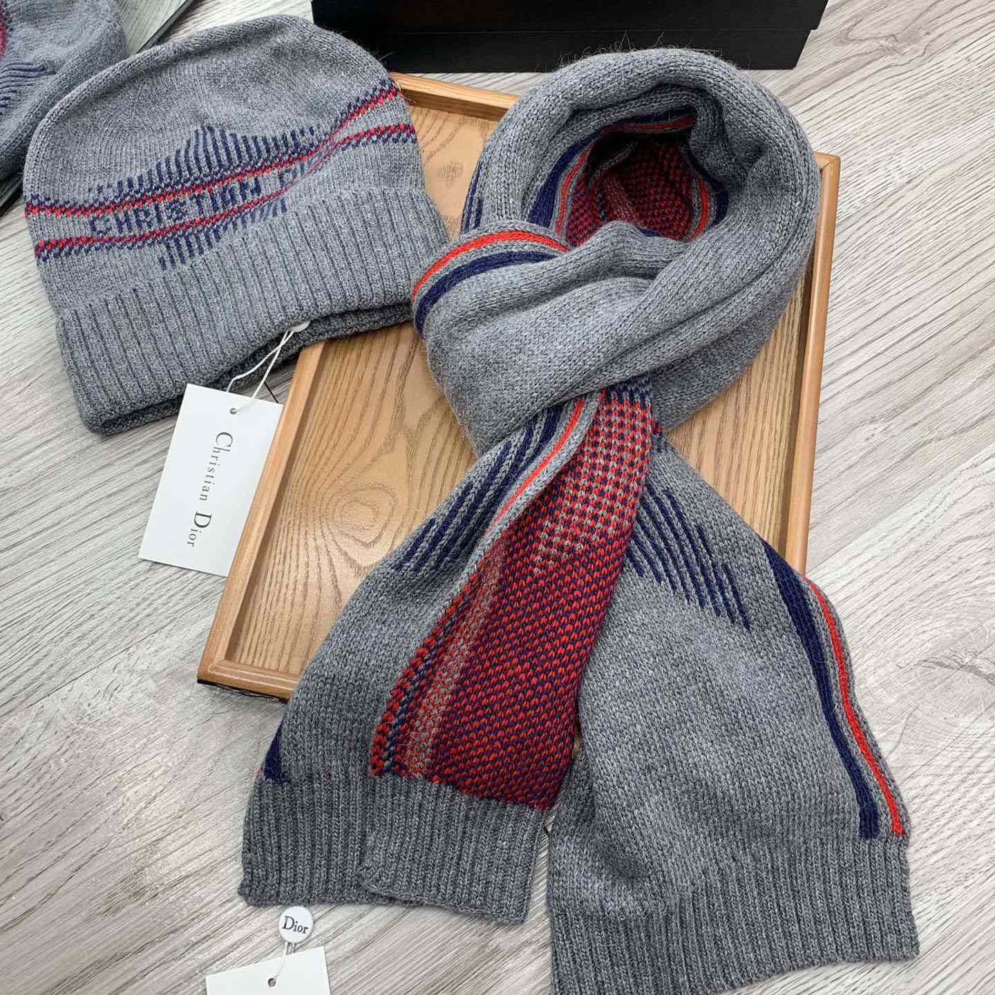 Dior Beanie And Scarf - DesignerGu