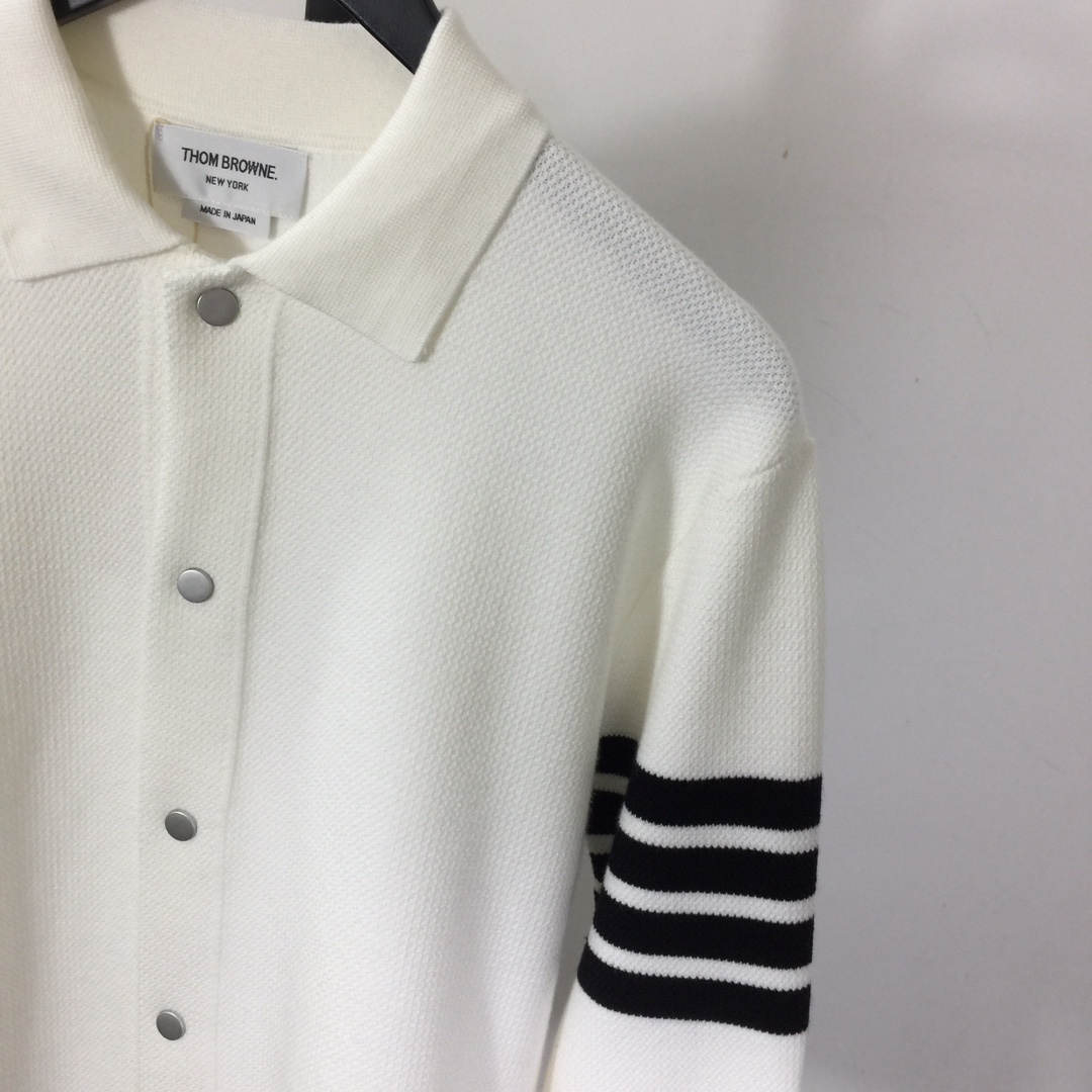 Thom Browne 4-Bar Knit Cardigan - DesignerGu