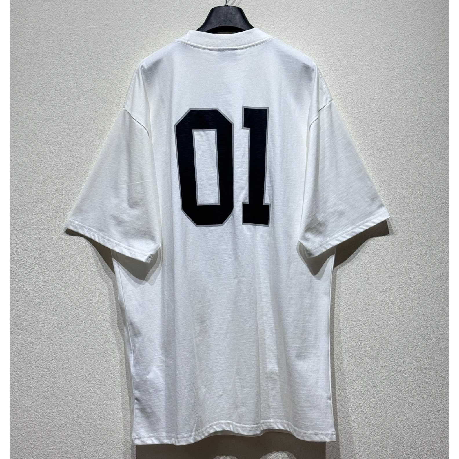 Balenciaga Basketball Series - Oversized T-Shirt In Off White - DesignerGu