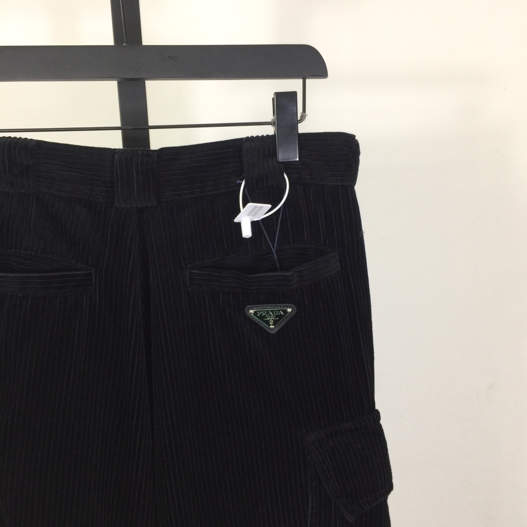 Prada Corduroy Pants With Cargo Pockets - DesignerGu