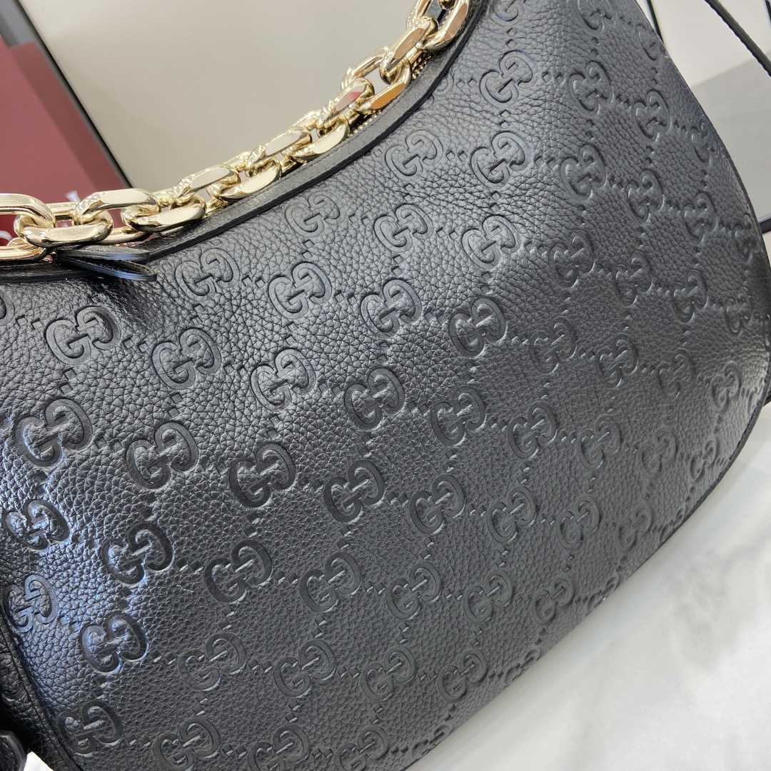 Gucci GG Emblem Medium Shoulder Bag - DesignerGu