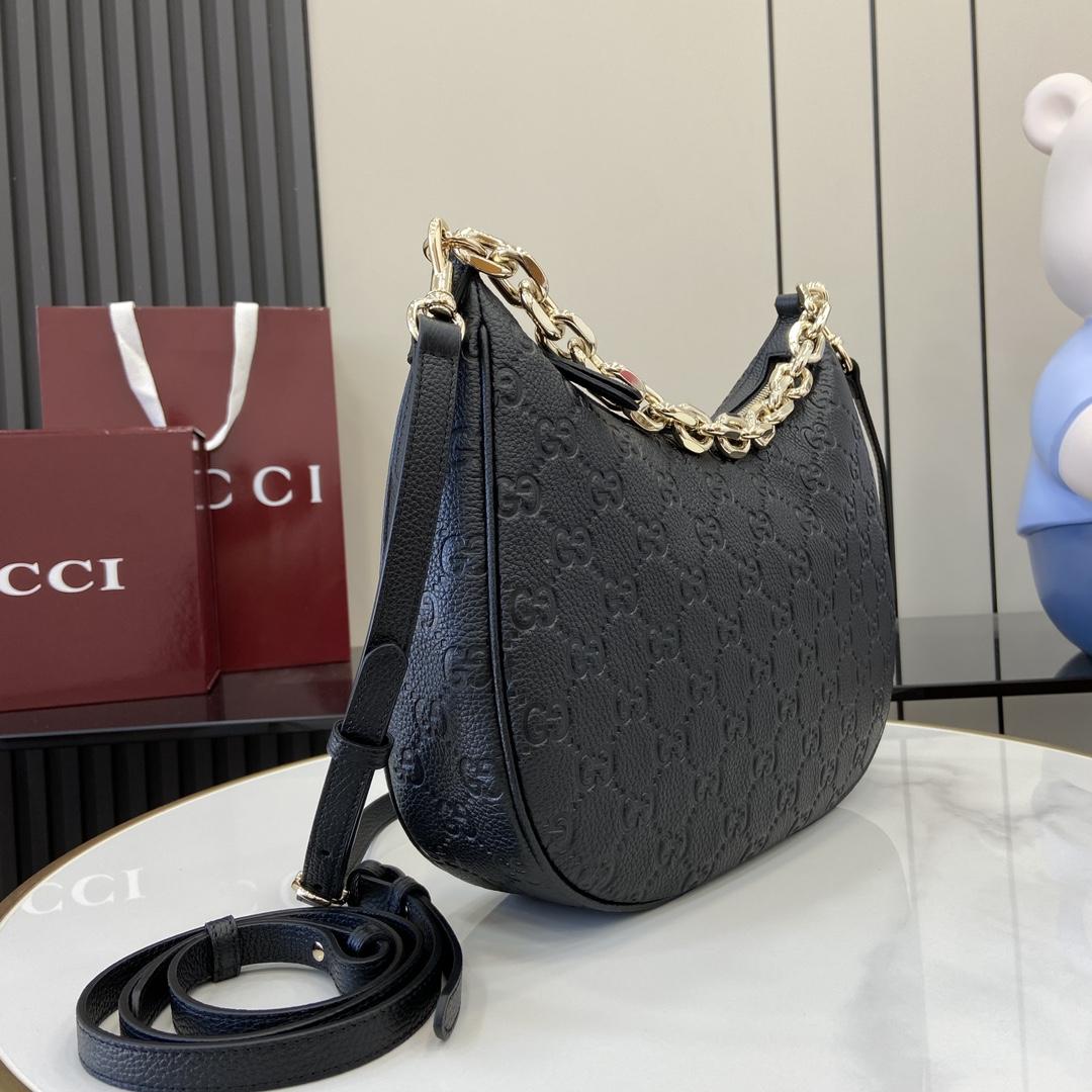 Gucci GG Emblem Medium Shoulder Bag - DesignerGu