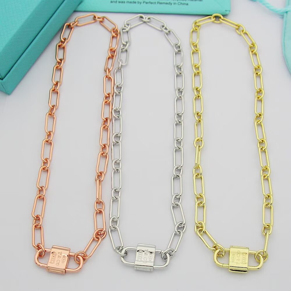 Tiffany 1837™ Double Lock Necklace - DesignerGu