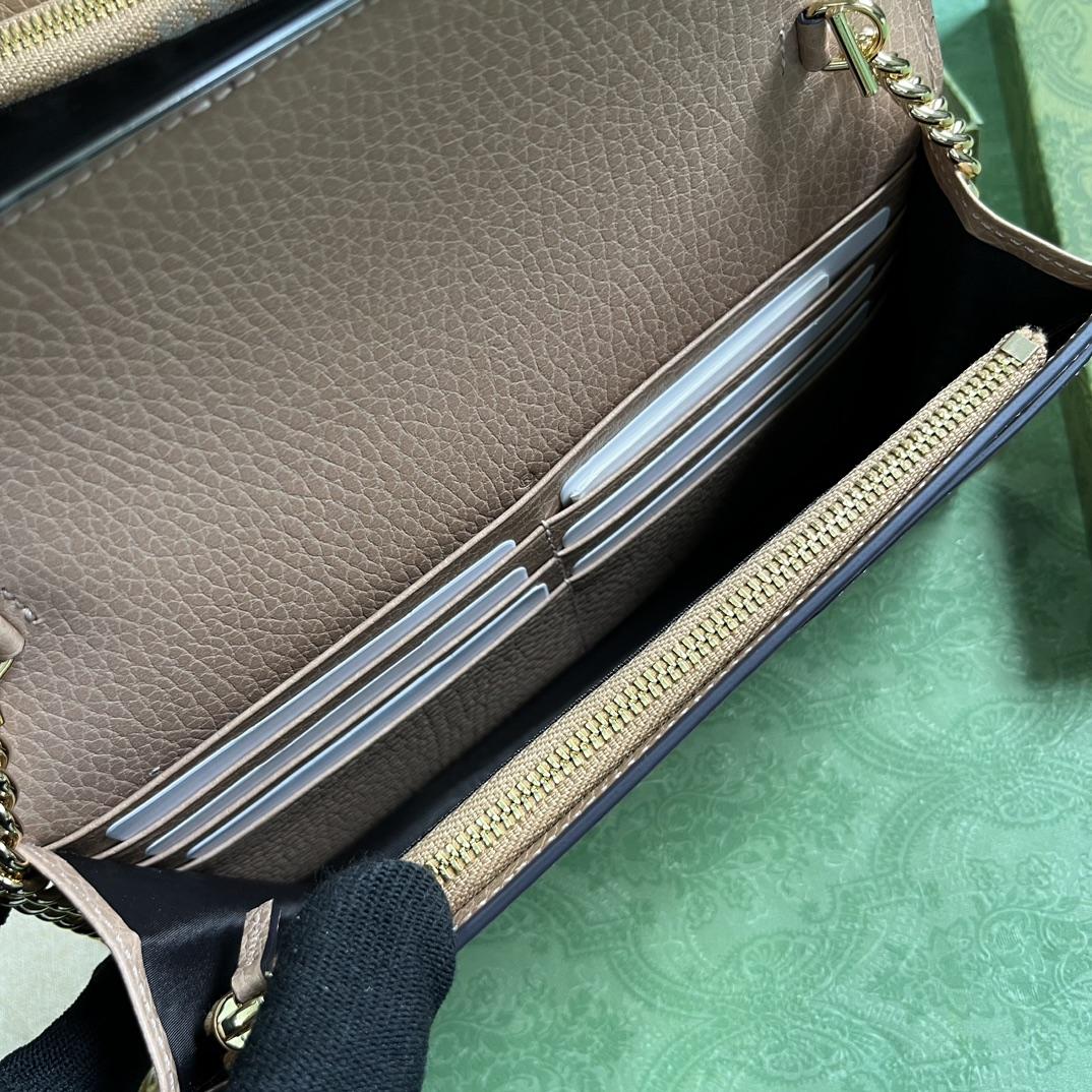 Gucci GGG Marmont Mini Chain Wallet - DesignerGu