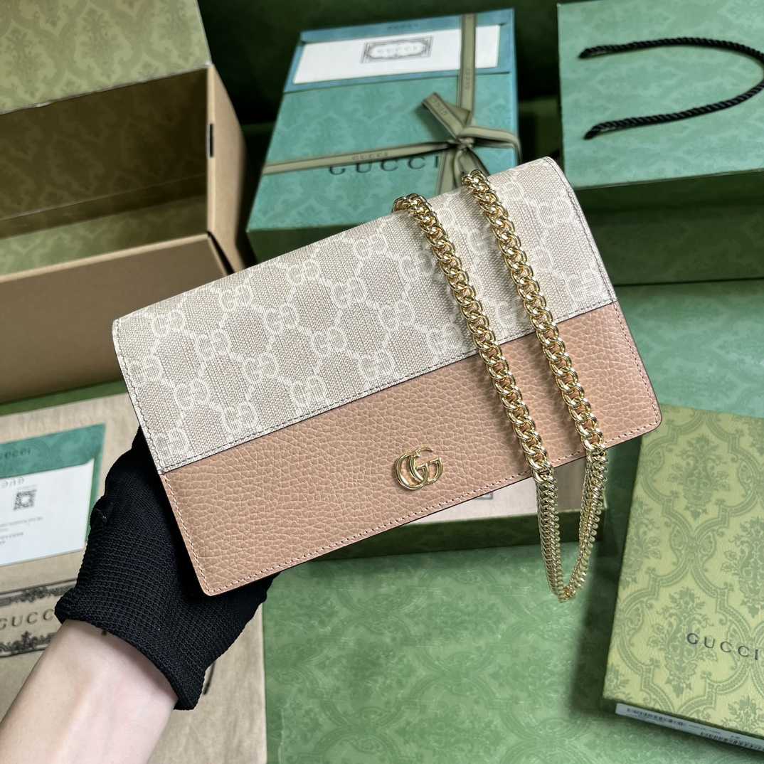 Gucci GGG Marmont Mini Chain Wallet - DesignerGu