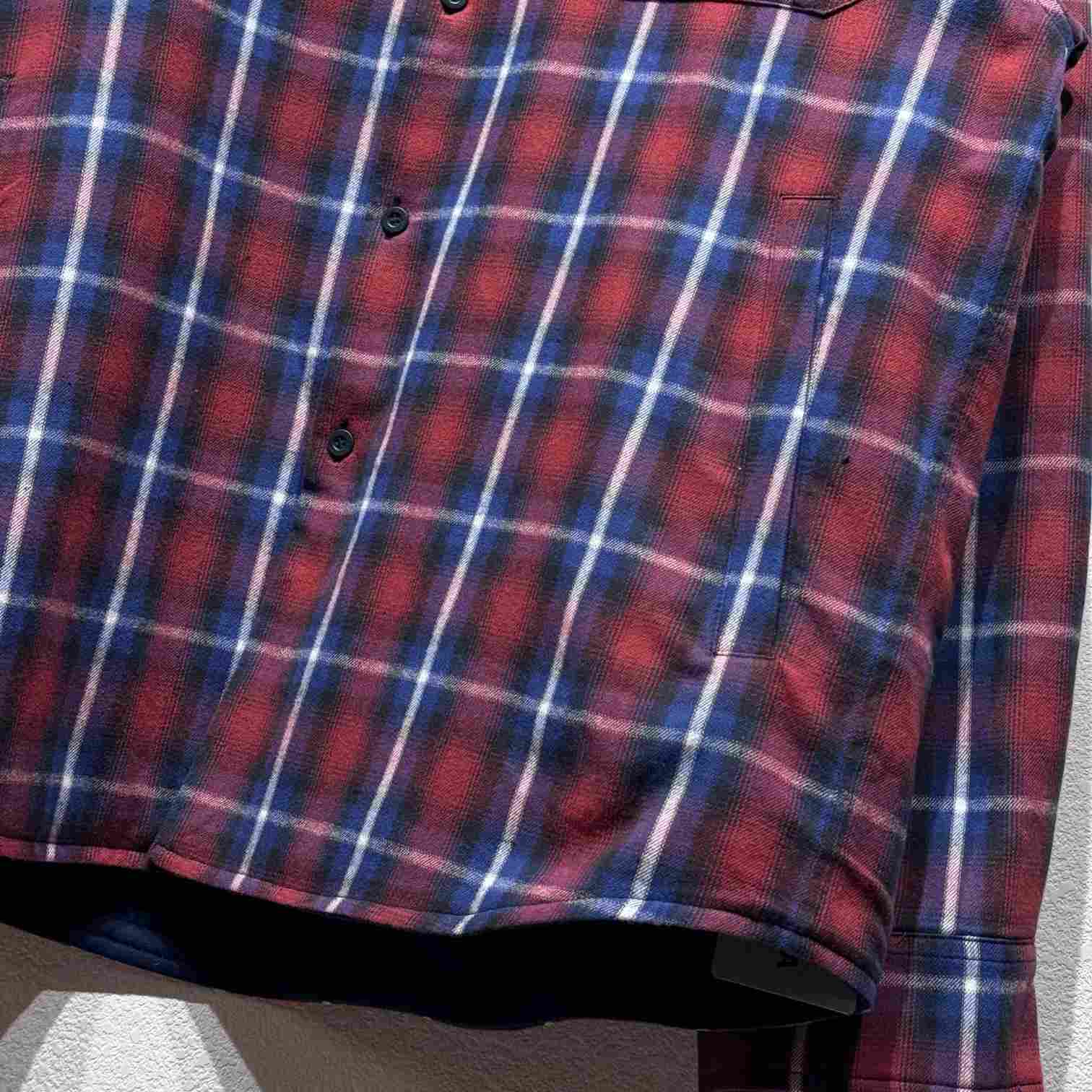 Balenciaga Lined Shirt In Red And Blue - DesignerGu