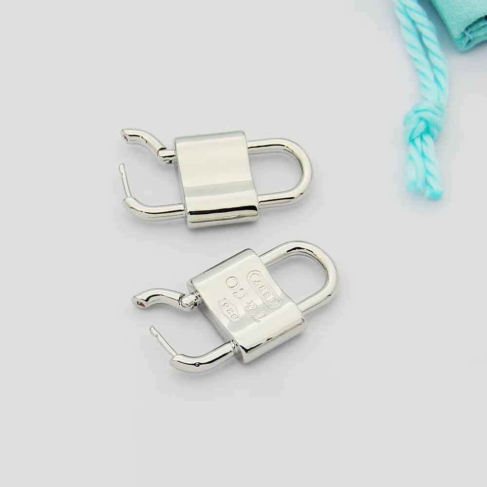 Tiffany & Co. Double Lock Drop Earrings - DesignerGu