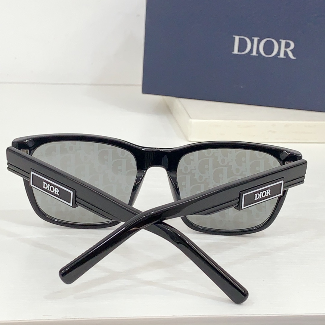 Dior DiorB23 S1I Black Rectangular Sunglasses  - DesignerGu