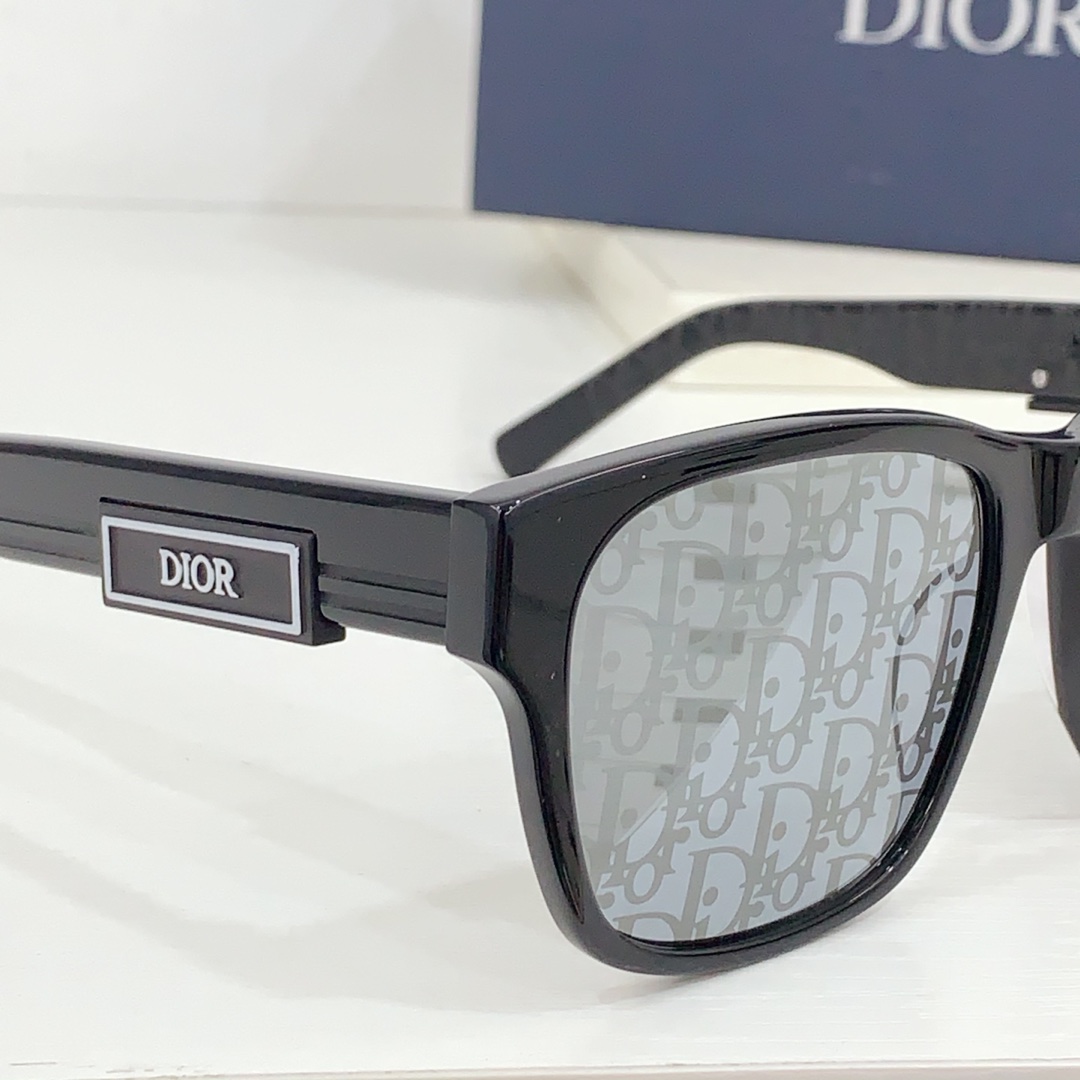 Dior DiorB23 S1I Black Rectangular Sunglasses  - DesignerGu