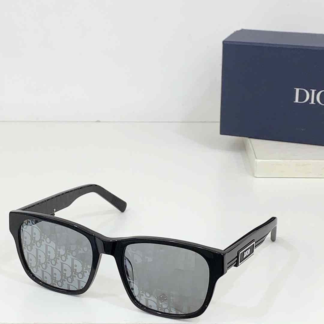 Dior DiorB23 S1I Black Rectangular Sunglasses  - DesignerGu