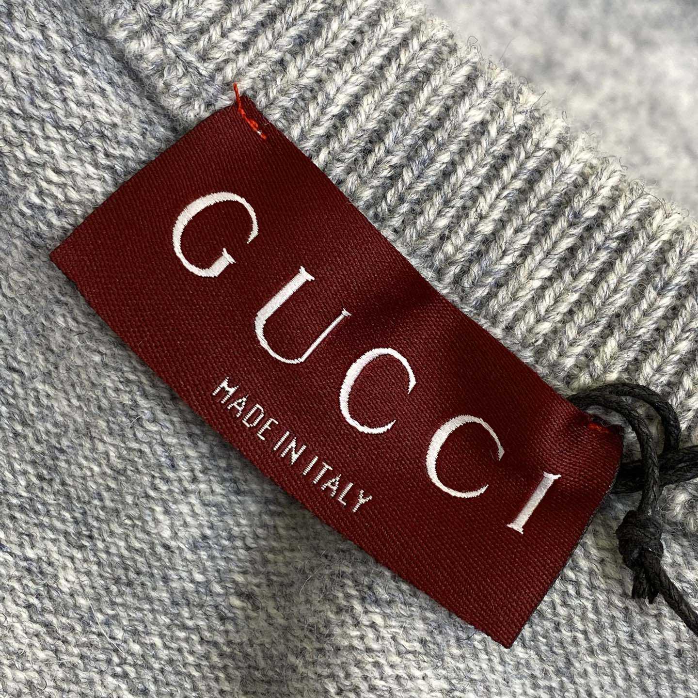 Gucci Wool Cashmere Sweater With Intarsia - DesignerGu