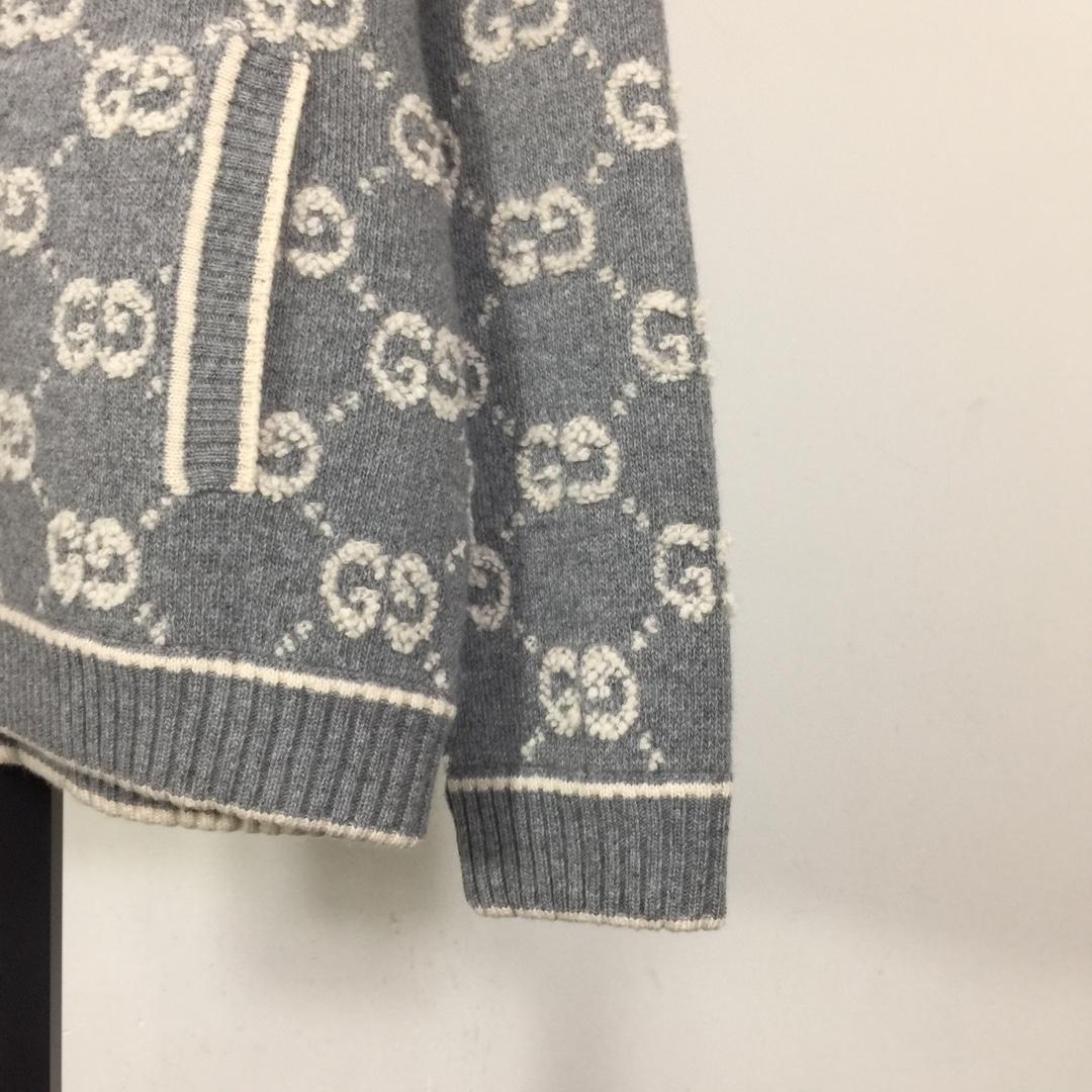 Gucci GG Wool Bouclé Jacquard Cardigan  - DesignerGu