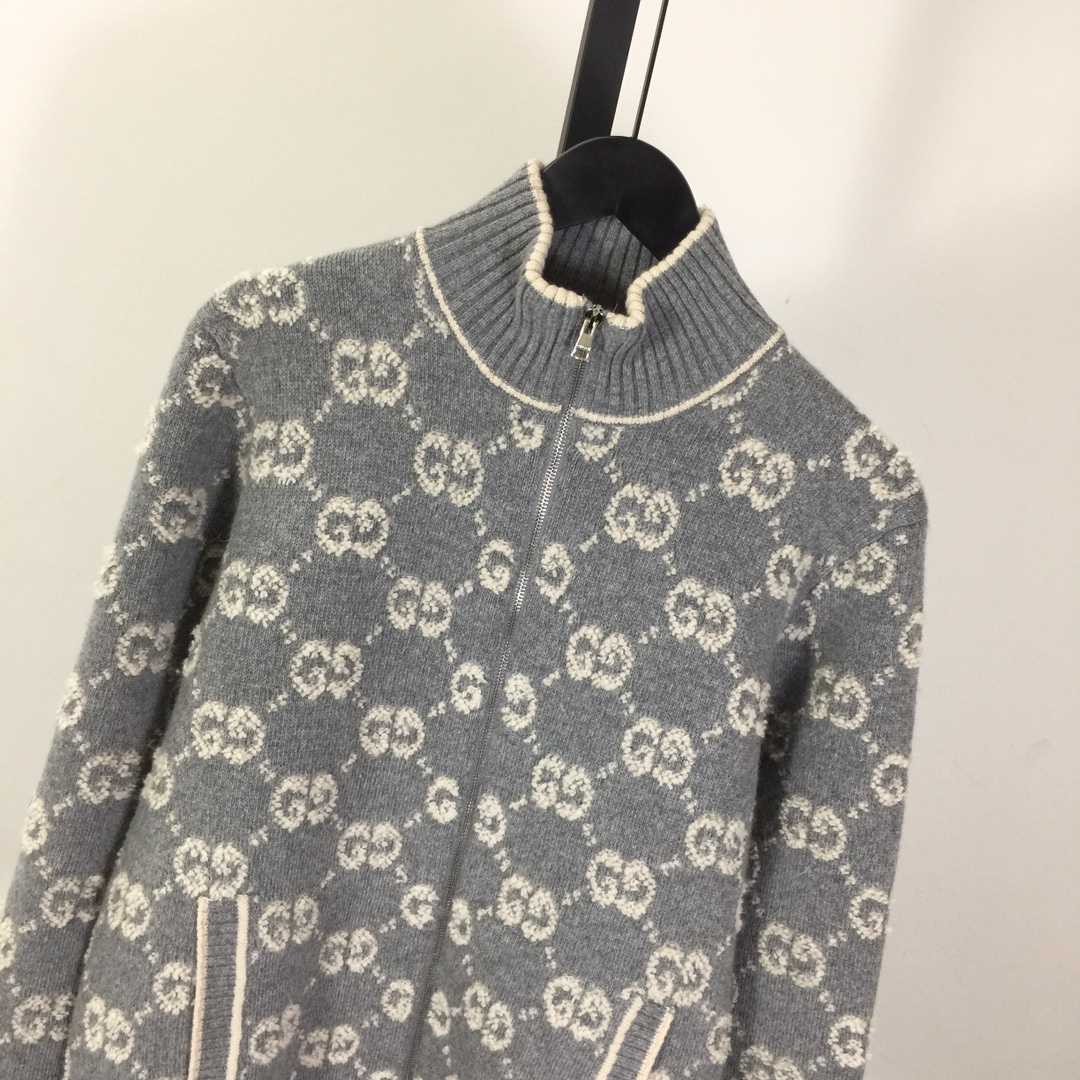 Gucci GG Wool Bouclé Jacquard Cardigan  - DesignerGu