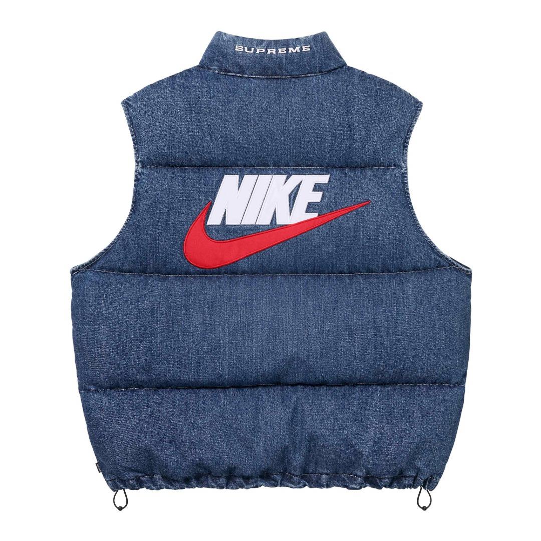 Supreme x Nike Denim Puffer Vest - DesignerGu