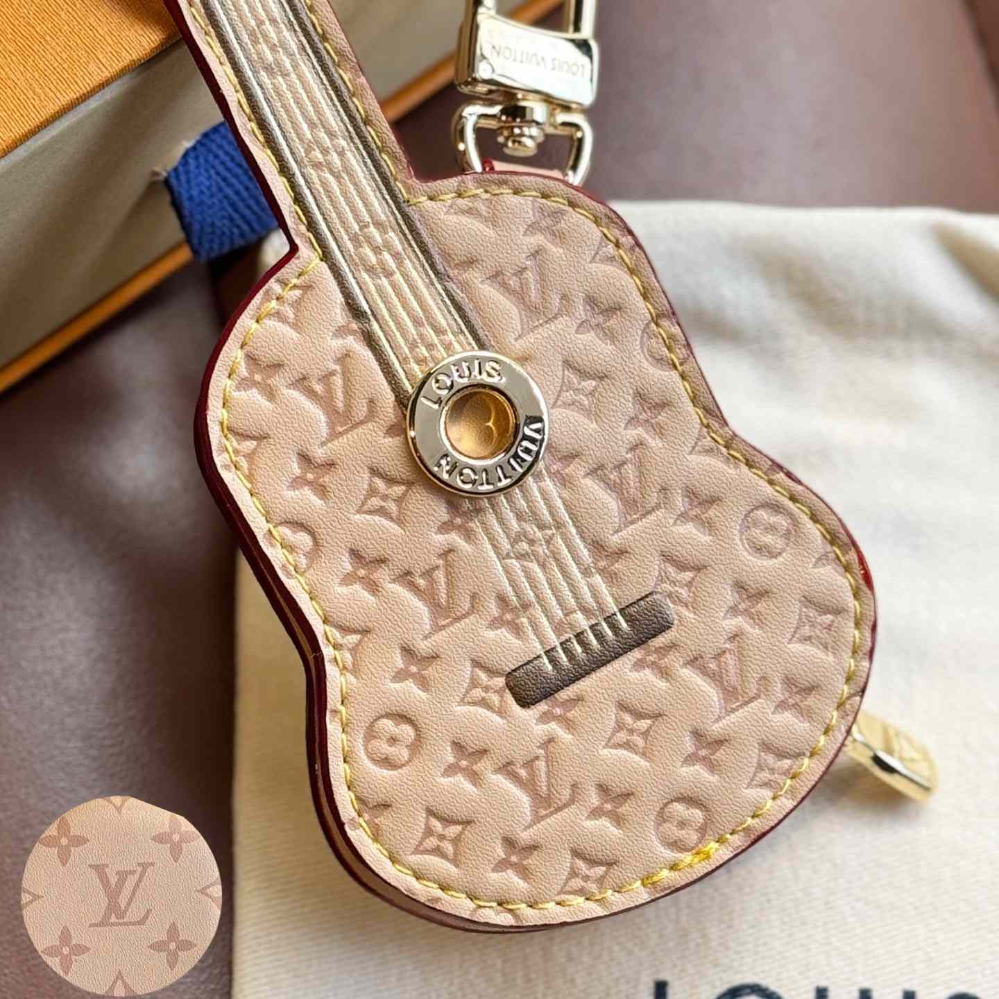 Louis Vuitton Guitar Pouch Bag Charm   M02032 - DesignerGu