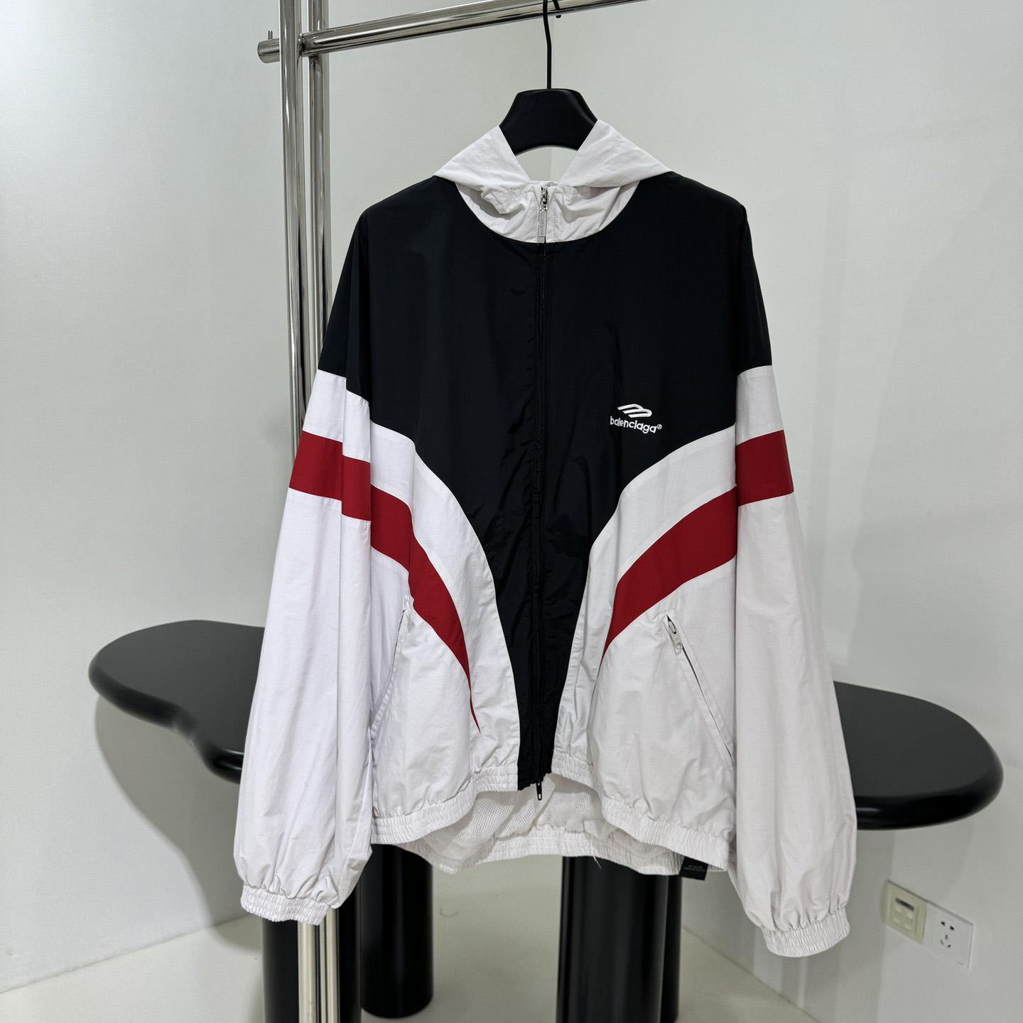 Balenciaga 3B Sports Icon Pull-Over Tracksuit Jacket - DesignerGu