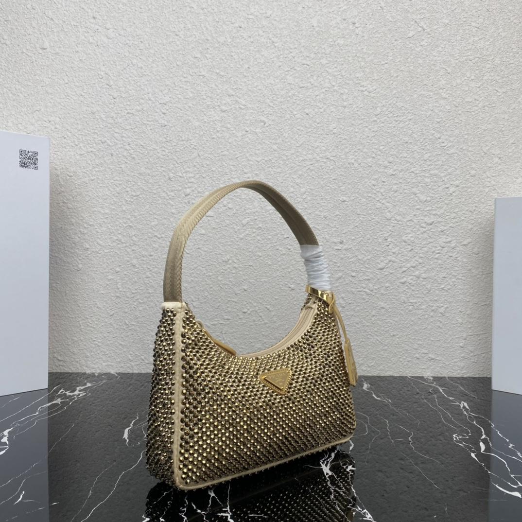 Prada Crystal Re-Edition 2000 Mini-bag  (23-13-5cm) - DesignerGu