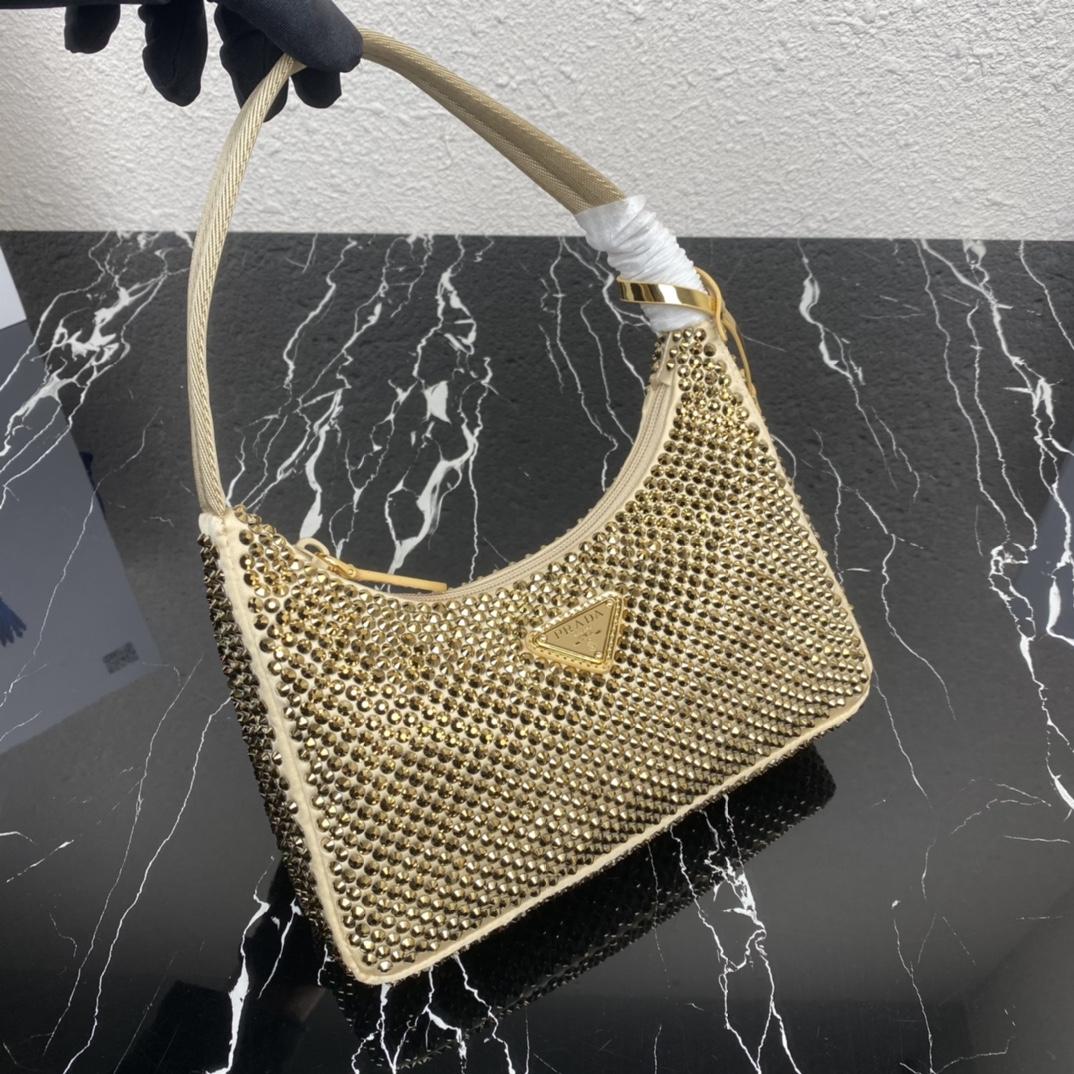 Prada Crystal Re-Edition 2000 Mini-bag  (23-13-5cm) - DesignerGu