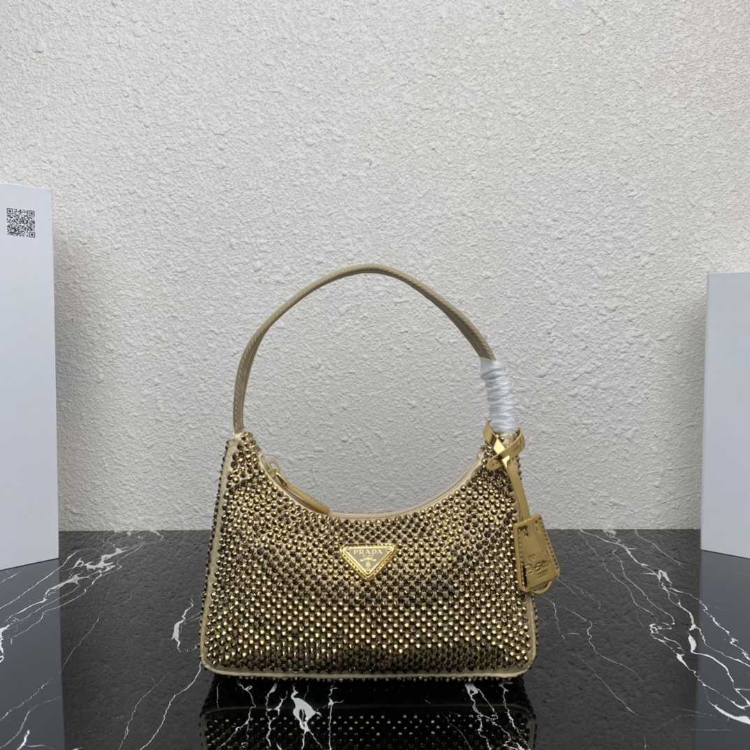 Prada Crystal Re-Edition 2000 Mini-bag  (23-13-5cm) - DesignerGu