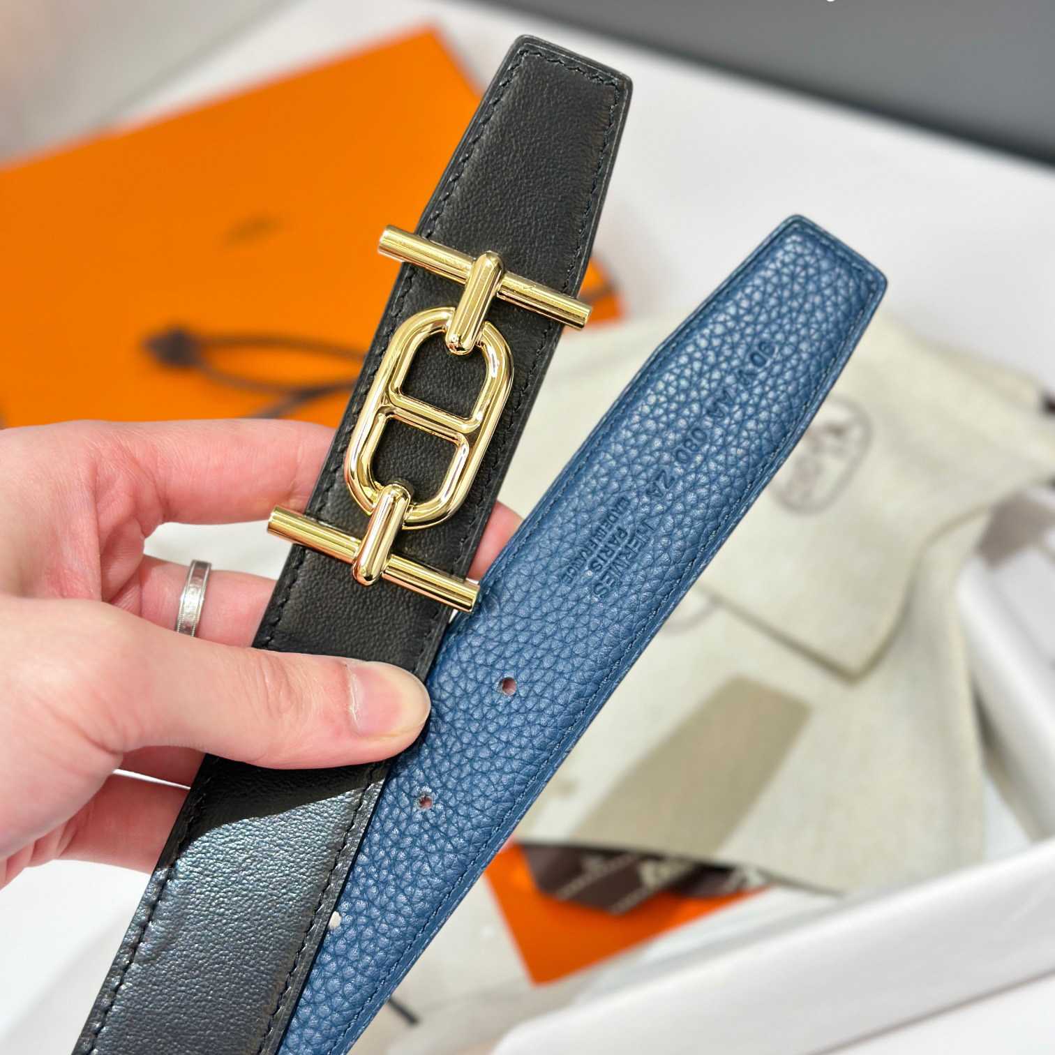 Hermes Ancre Buckle & Reversible Leather Strap 32mm - DesignerGu