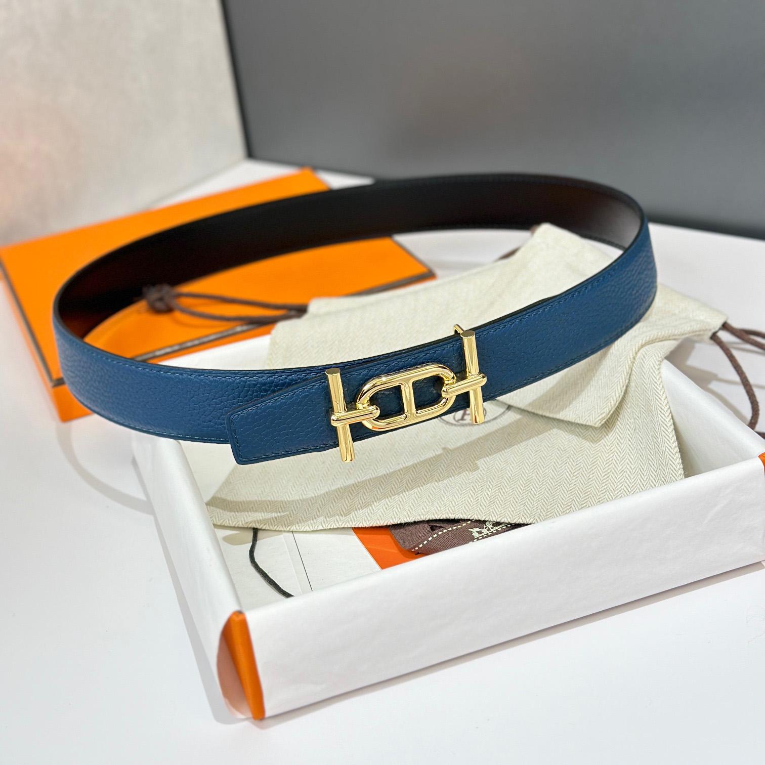 Hermes Ancre Buckle & Reversible Leather Strap 32mm - DesignerGu