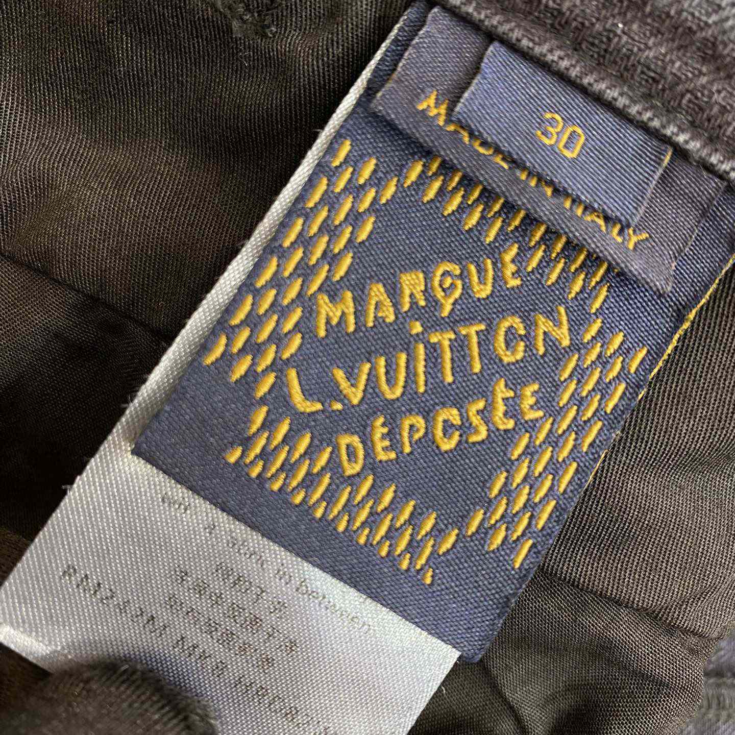 Louis Vuitton Brown Wash Effect Straight Leg Pants - DesignerGu