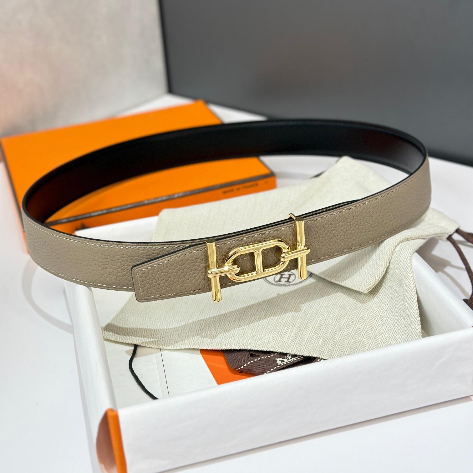 Hermes Ancre Buckle & Reversible Leather Strap 32mm - DesignerGu