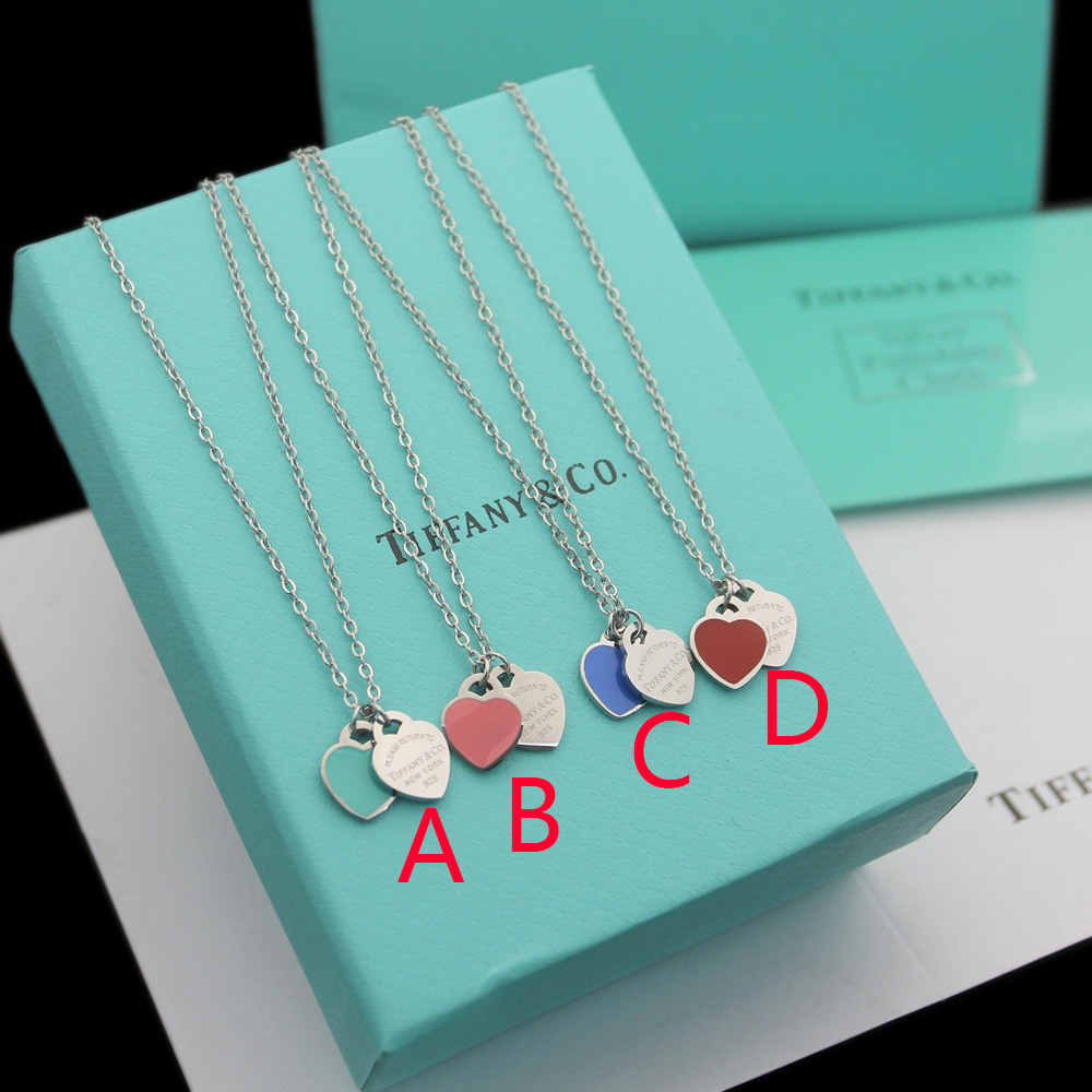 Tiffany & Co. Double Heart Tag Pendant - DesignerGu