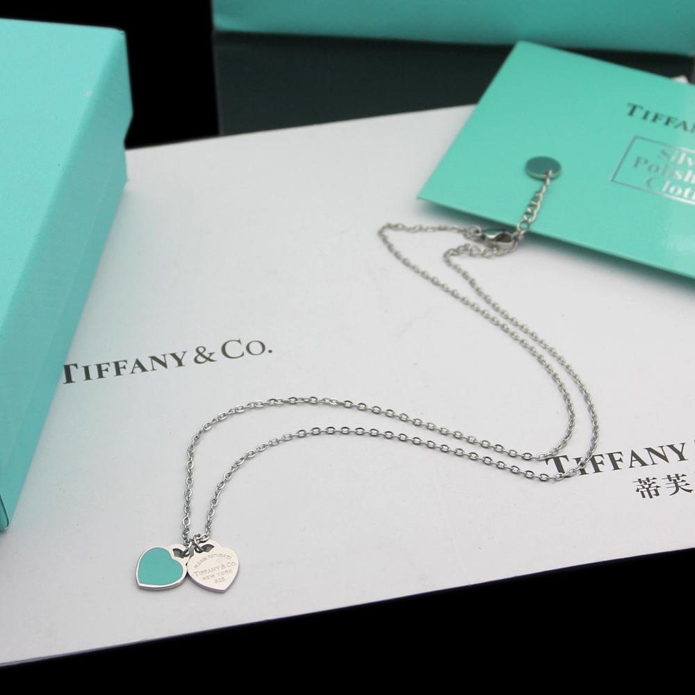 Tiffany & Co. Double Heart Tag Pendant - DesignerGu