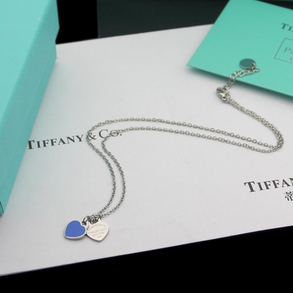 Tiffany & Co. Double Heart Tag Pendant - DesignerGu