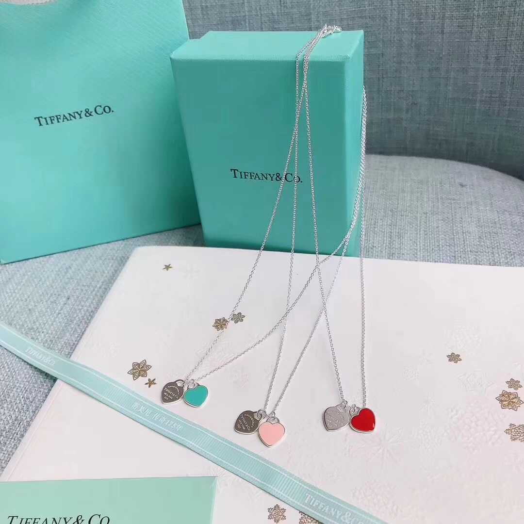 Tiffany & Co. Double Heart Tag Pendant - DesignerGu