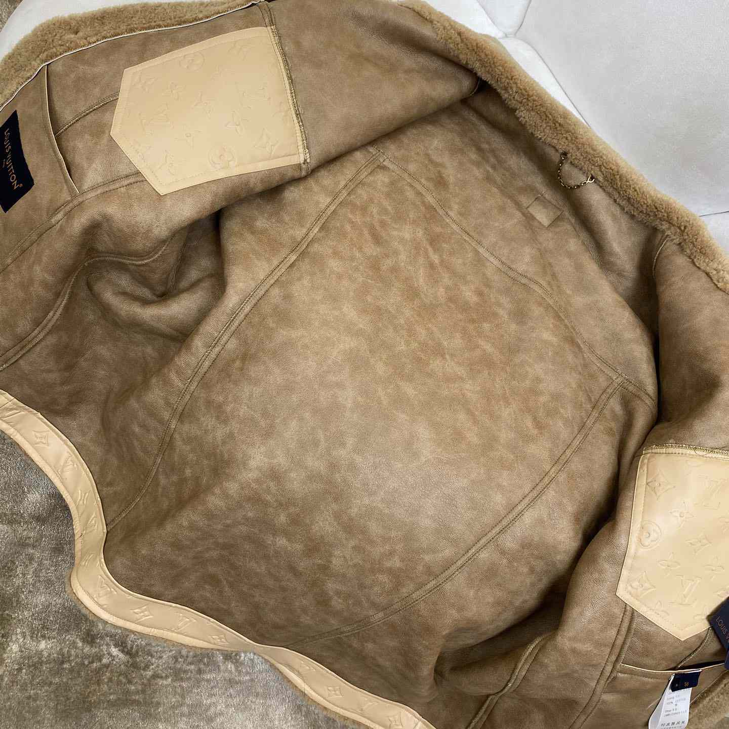 Louis Vuitton Shearling Trucker Jacket   1AGJGD - DesignerGu