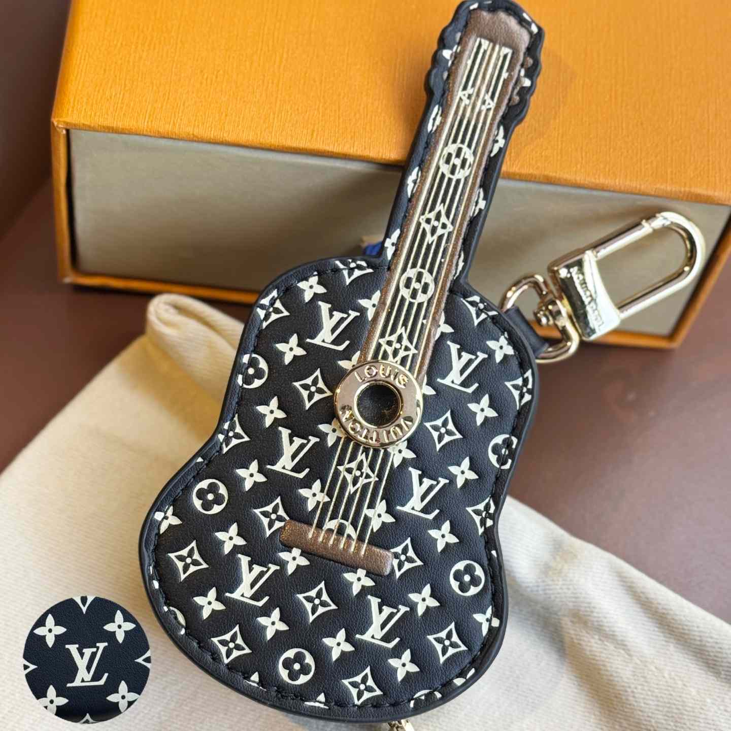 Louis Vuitton Guitar Pouch Bag Charm   M02032 - DesignerGu