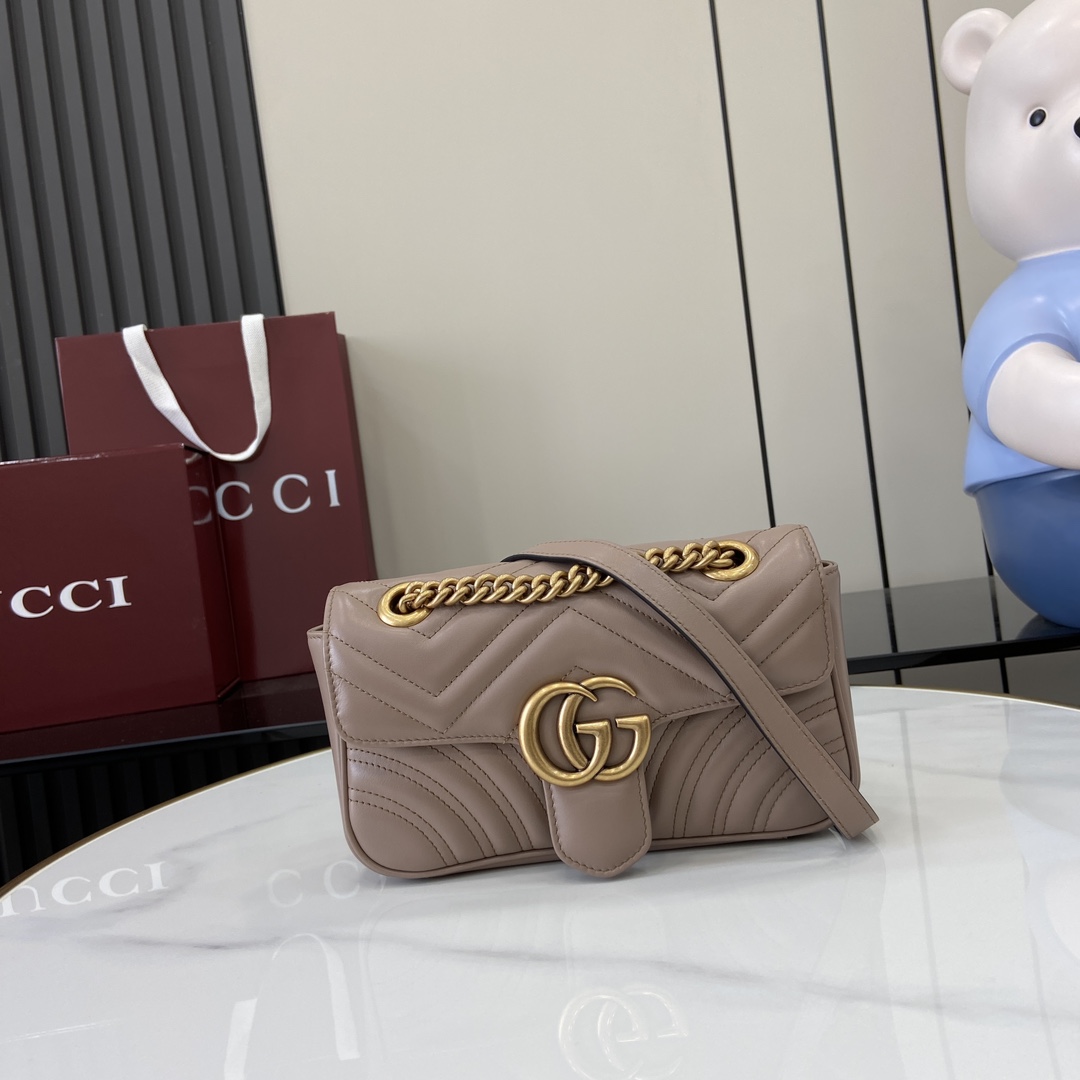 Gucci GG Marmont Mini Shoulder Bag - DesignerGu