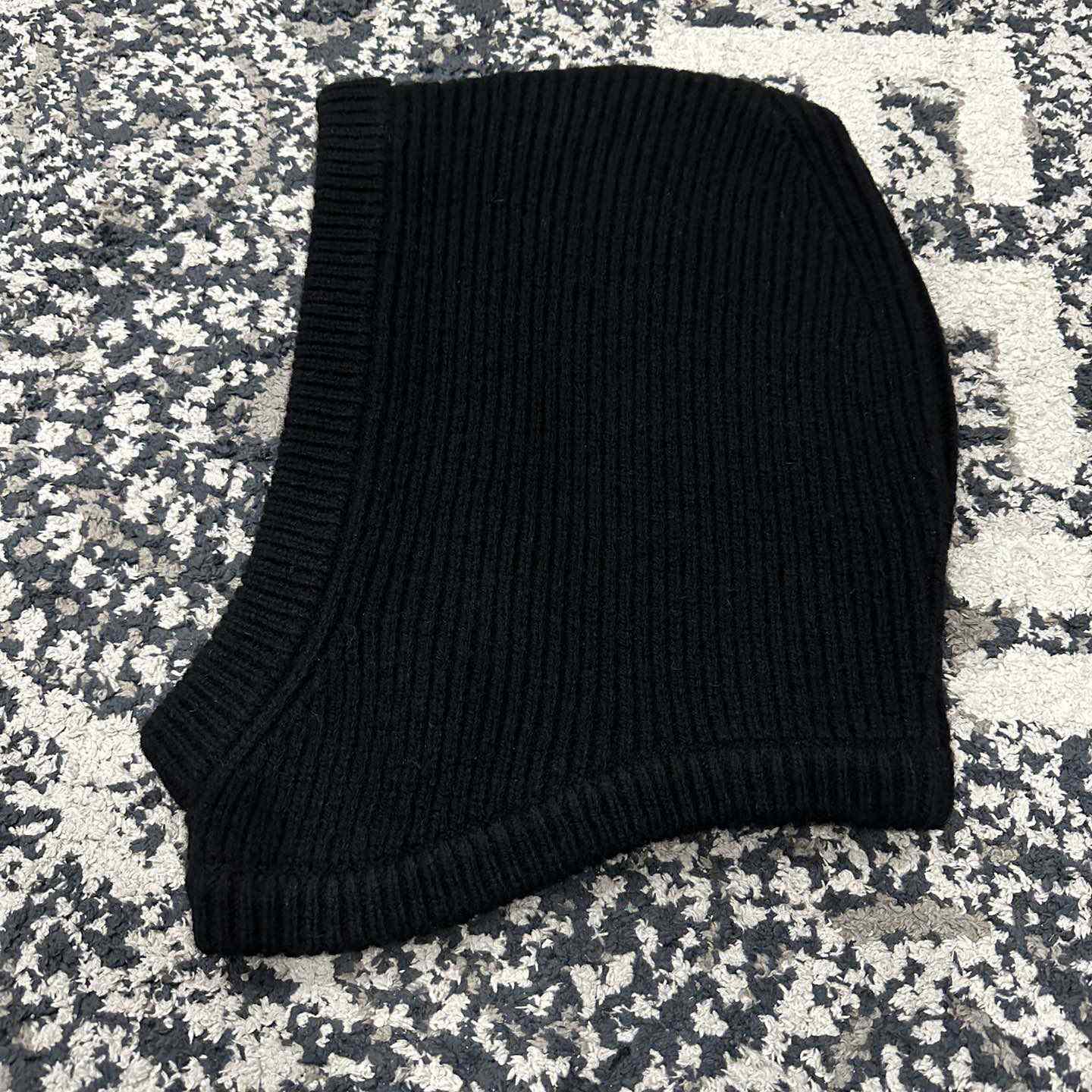 Rick Owens Balaclava Cashmere Knit Hood Hat - DesignerGu