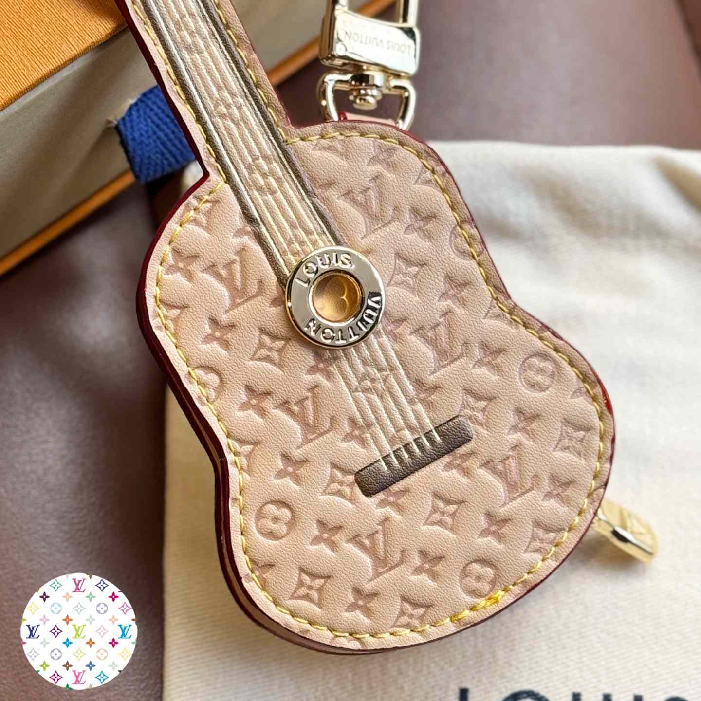 Louis Vuitton Guitar Pouch Bag Charm   M02032 - DesignerGu