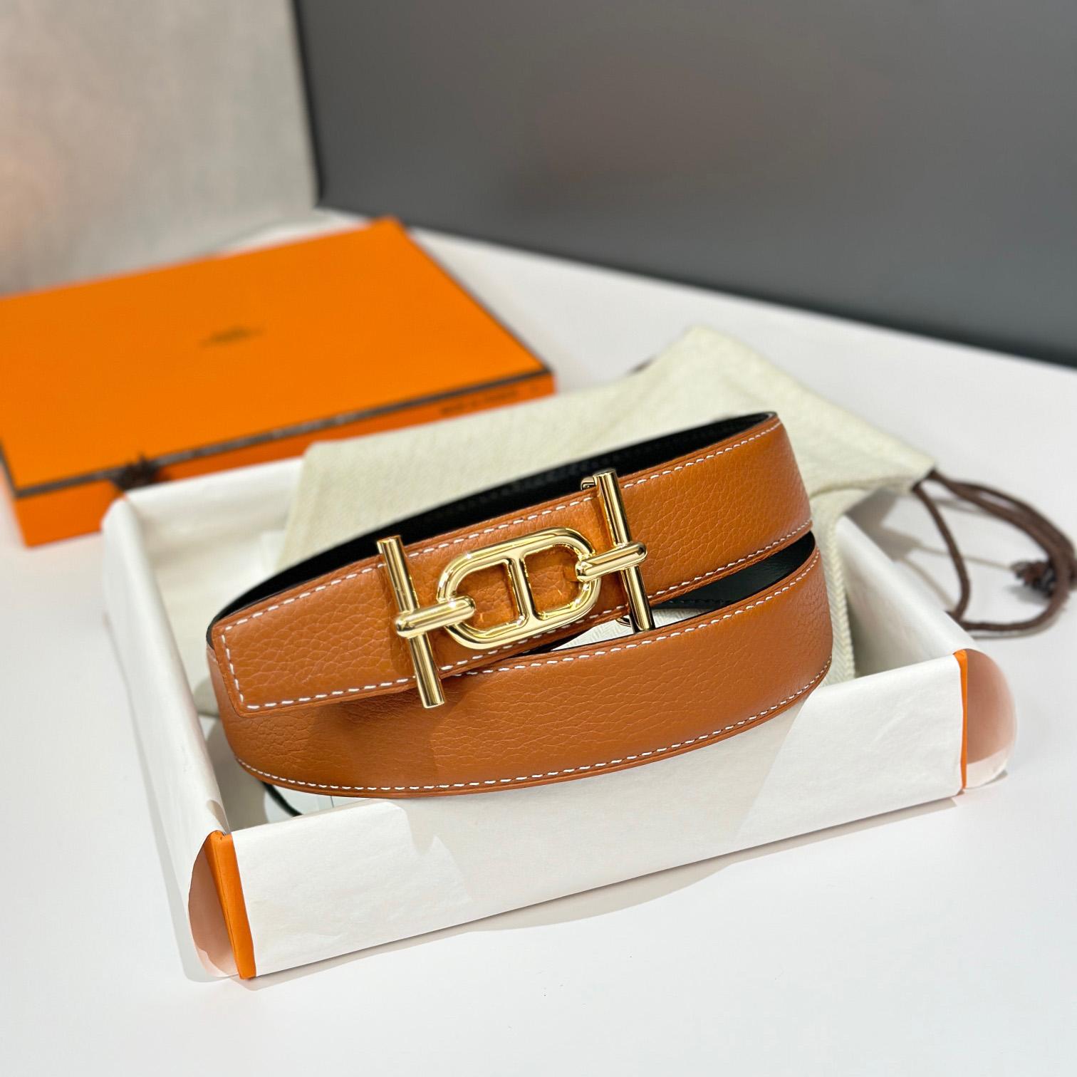 Hermes Ancre Buckle & Reversible Leather Strap 32mm - DesignerGu