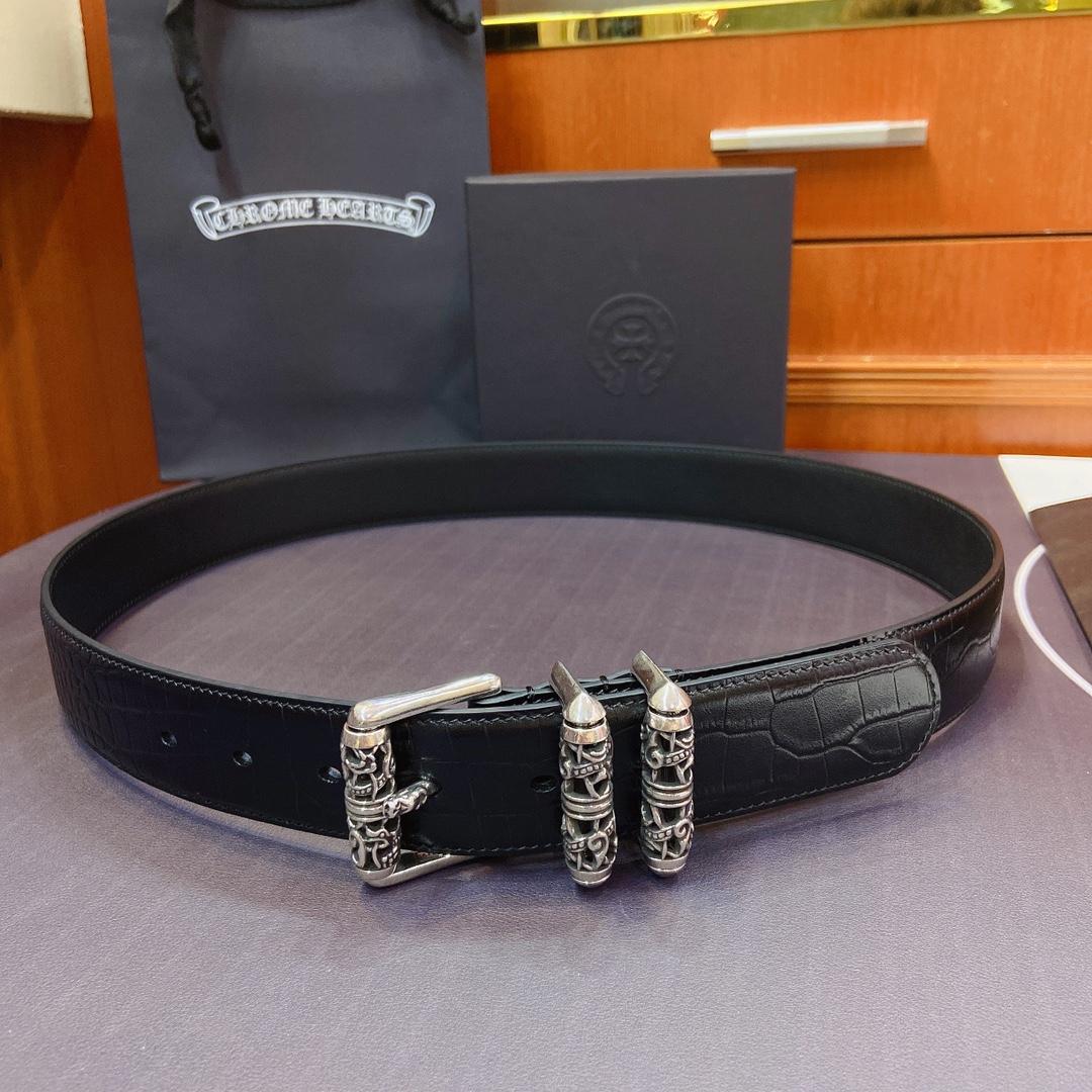 Chrome Hearts Leather Belt   38MM - DesignerGu