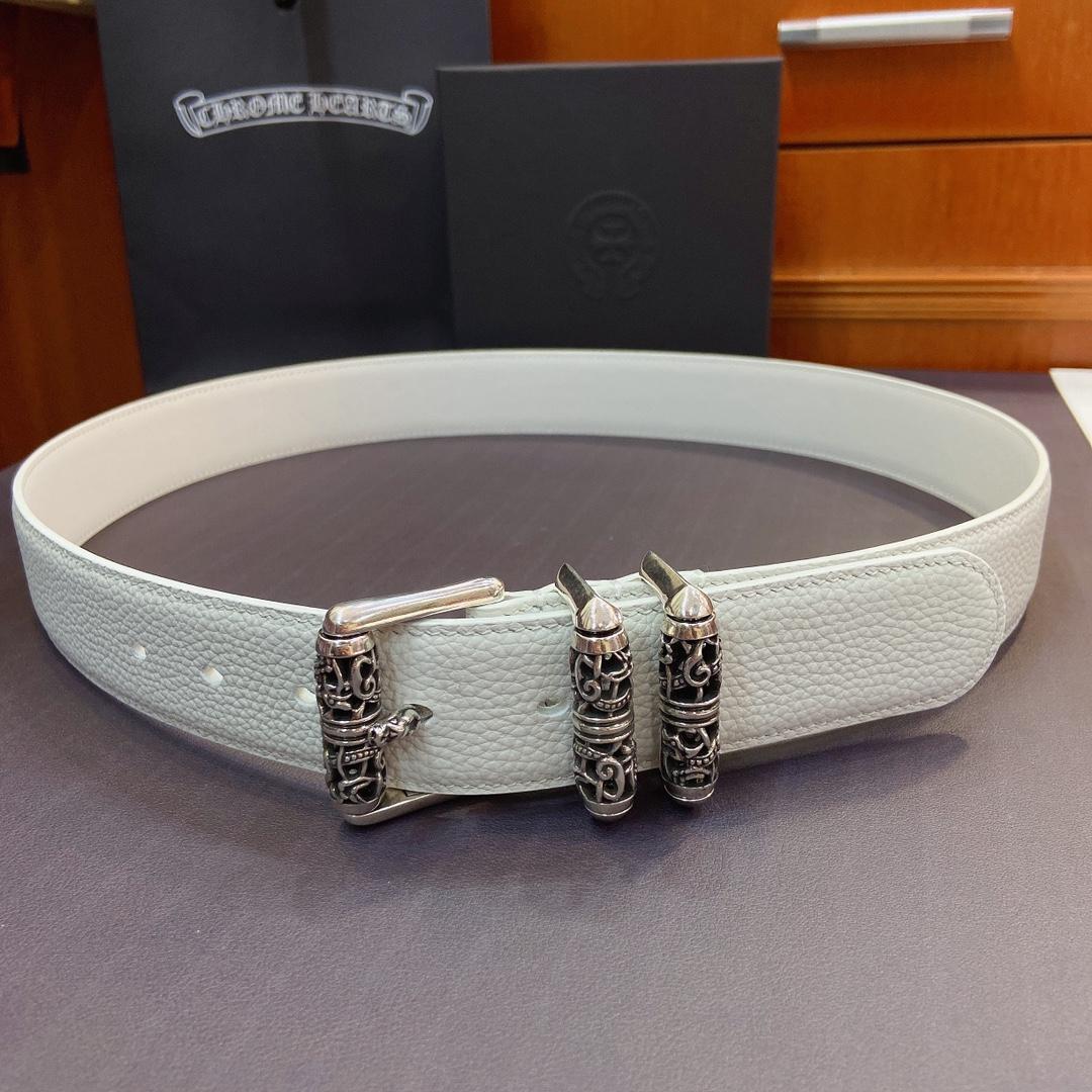 Chrome Hearts Leather Belt   38MM - DesignerGu