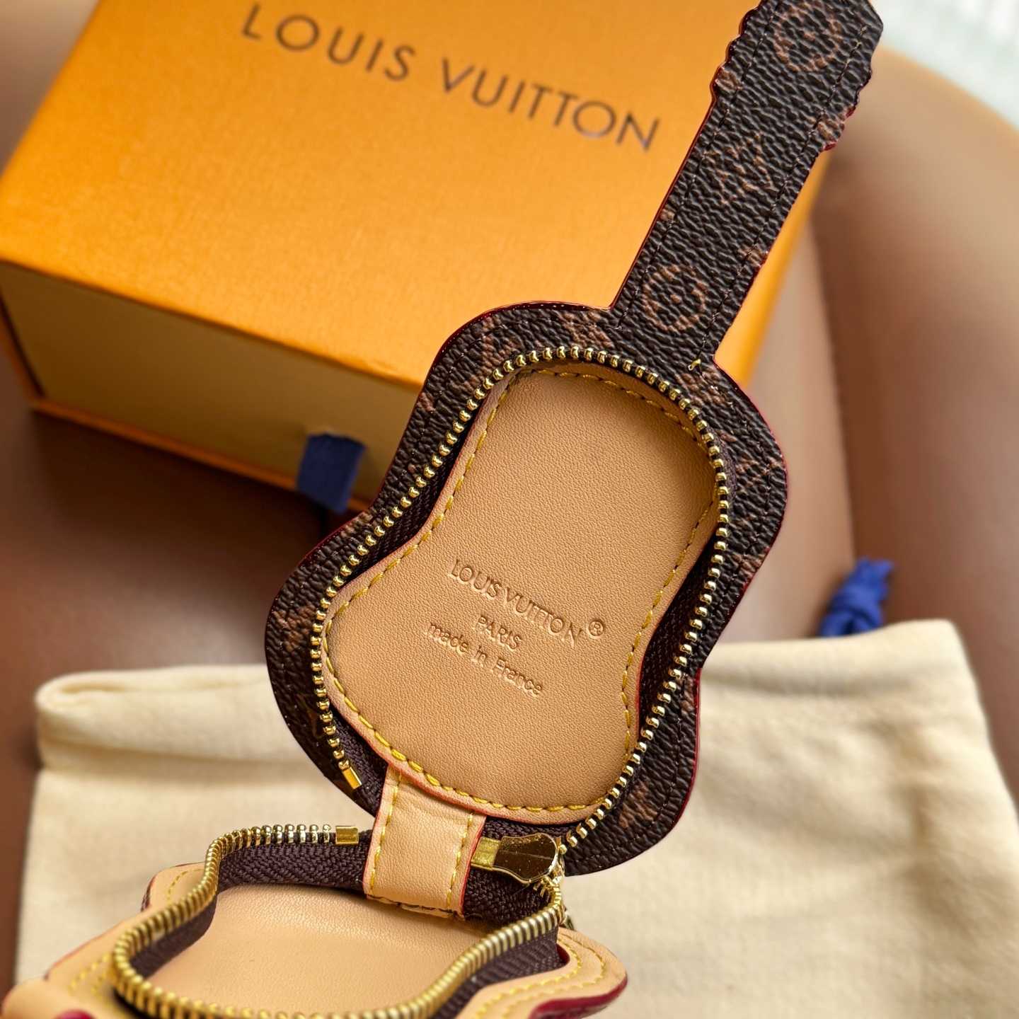 Louis Vuitton Guitar Pouch Bag Charm   M02032 - DesignerGu