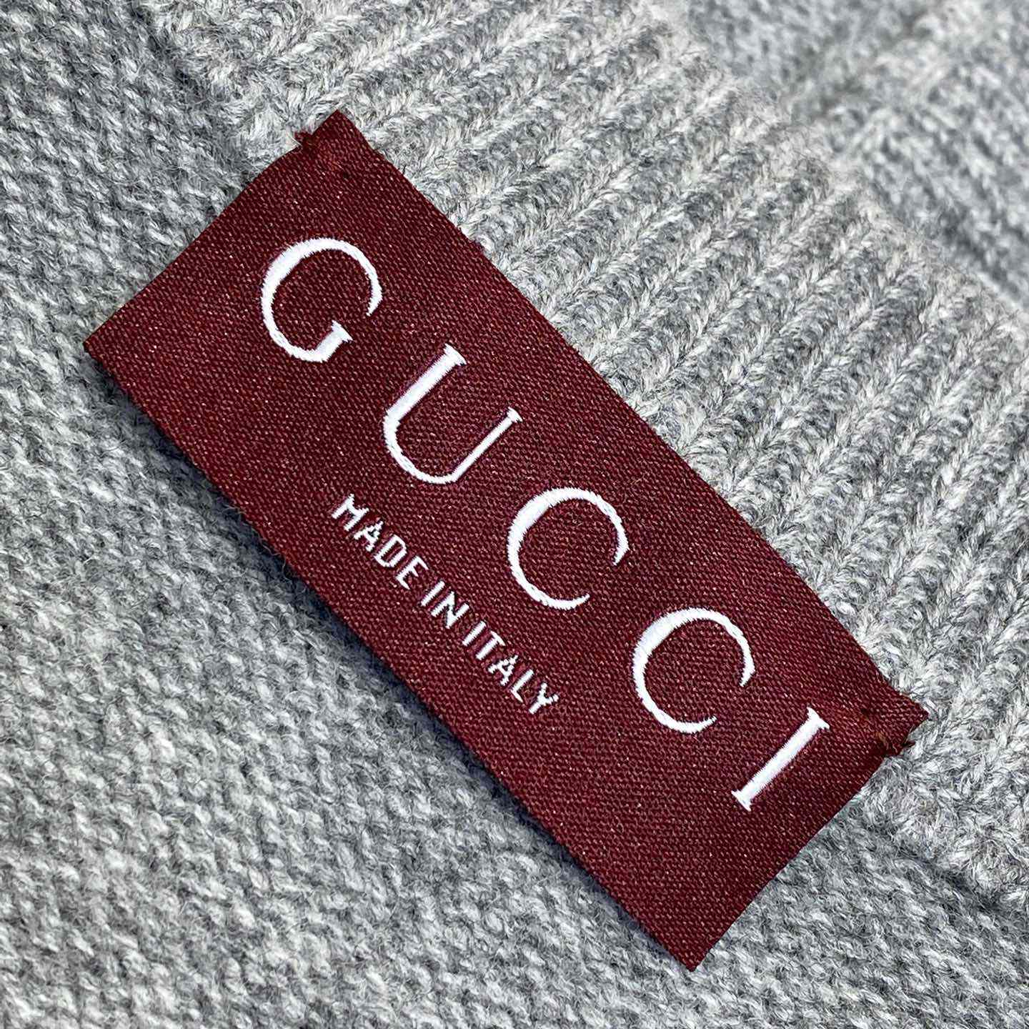 Gucci Wool Cashmere Cardigan With Intarsia  - DesignerGu