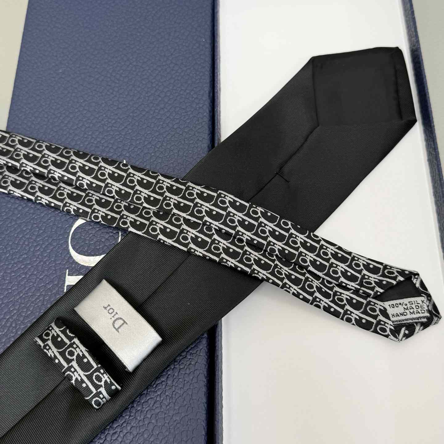 Dior Striped Dior Oblique Tie - DesignerGu