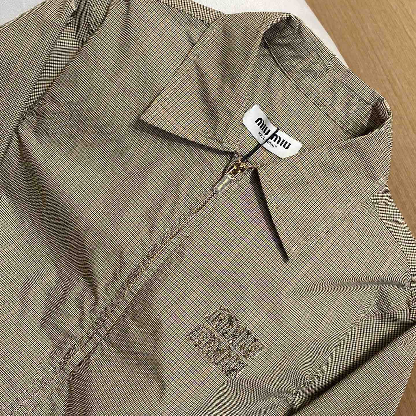 Miu Miu Technical Check Shirt - DesignerGu