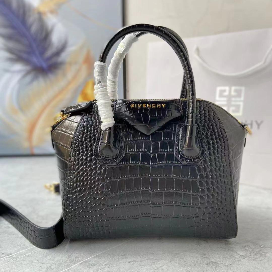 Givenchy Mini Antigona Bag In Crocodile Effect Leather - DesignerGu