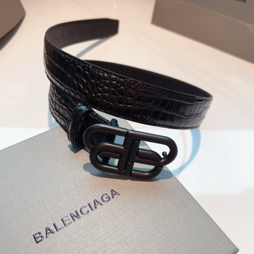 Balenciaga Leather Belt - DesignerGu