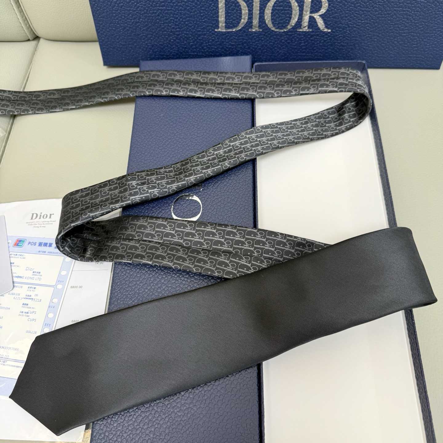 Dior Striped Dior Oblique Tie - DesignerGu