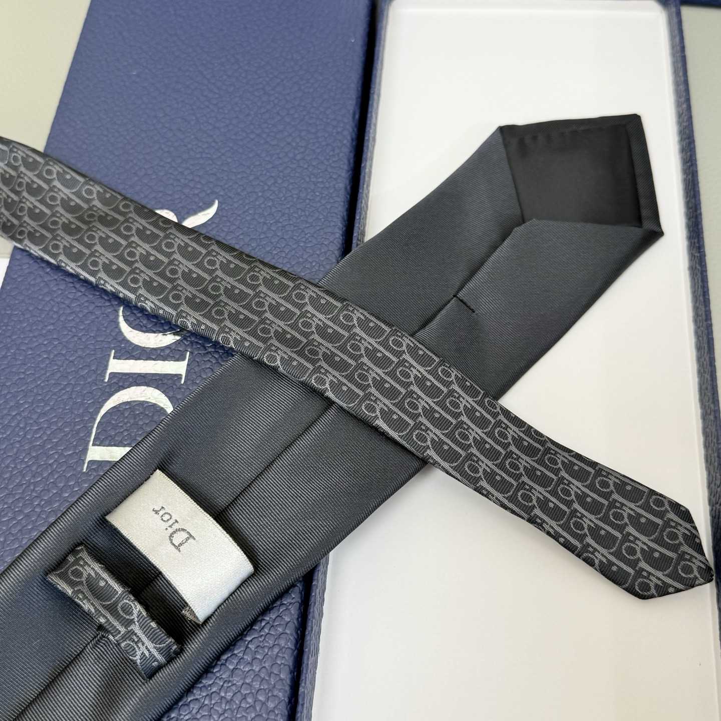 Dior Striped Dior Oblique Tie - DesignerGu