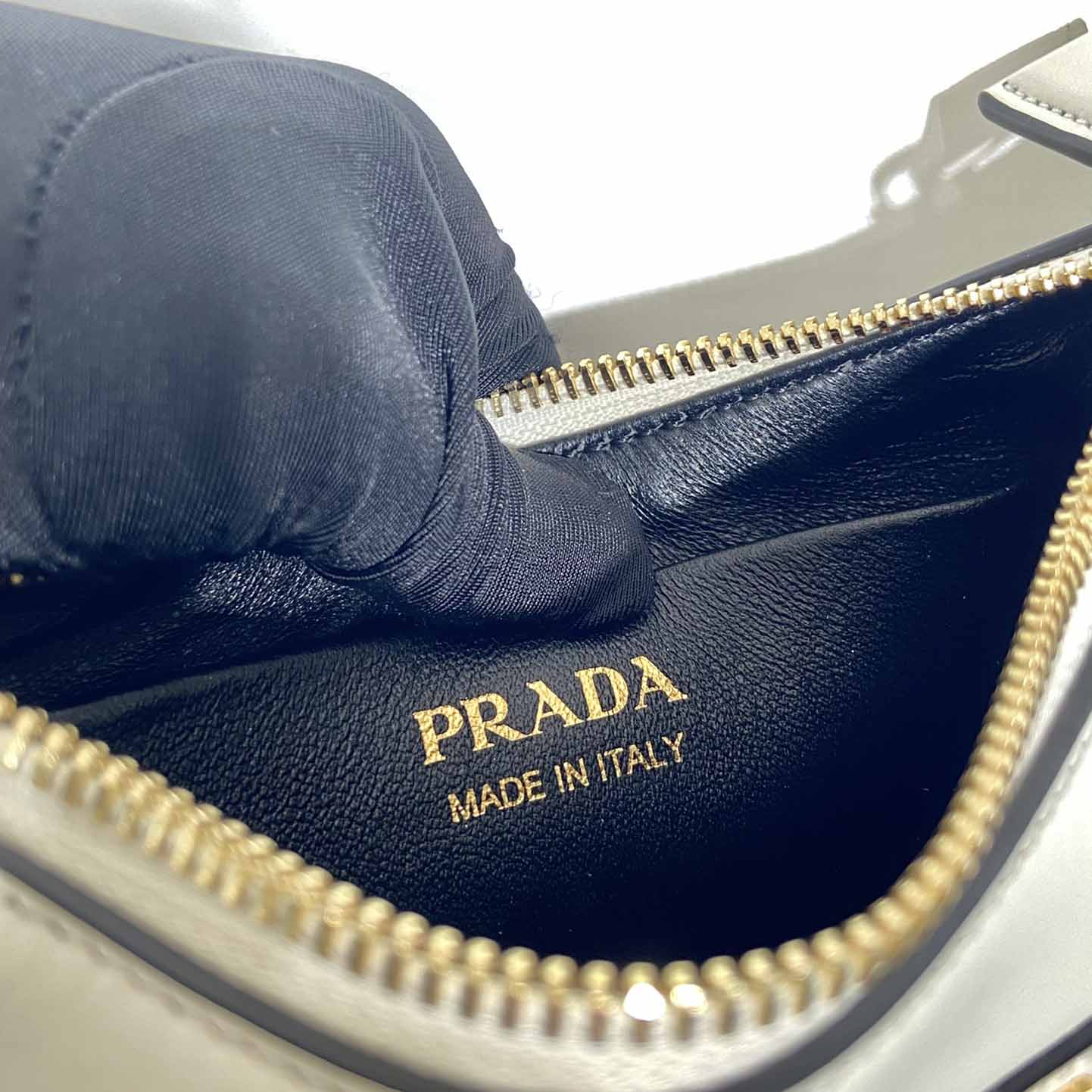 Prada Arqué Small Leather Shoulder Bag - DesignerGu