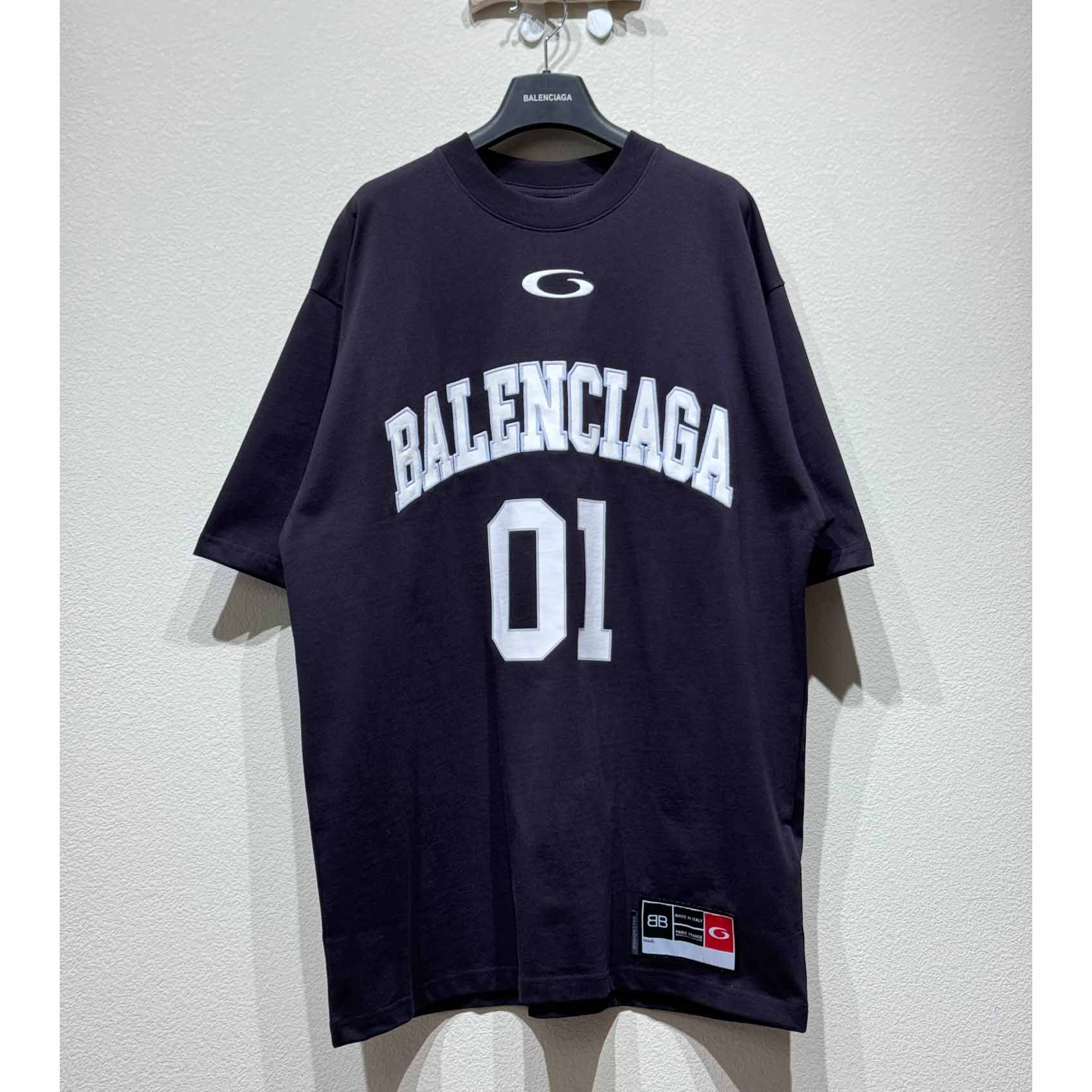 Balenciaga Basketball Series - Oversized T-Shirt In Black - DesignerGu