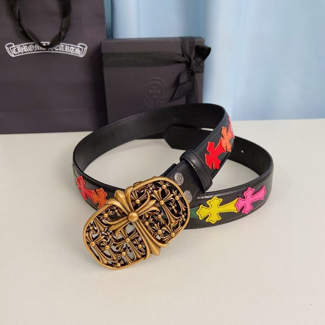 Chrome Hearts Leather Belt   - DesignerGu